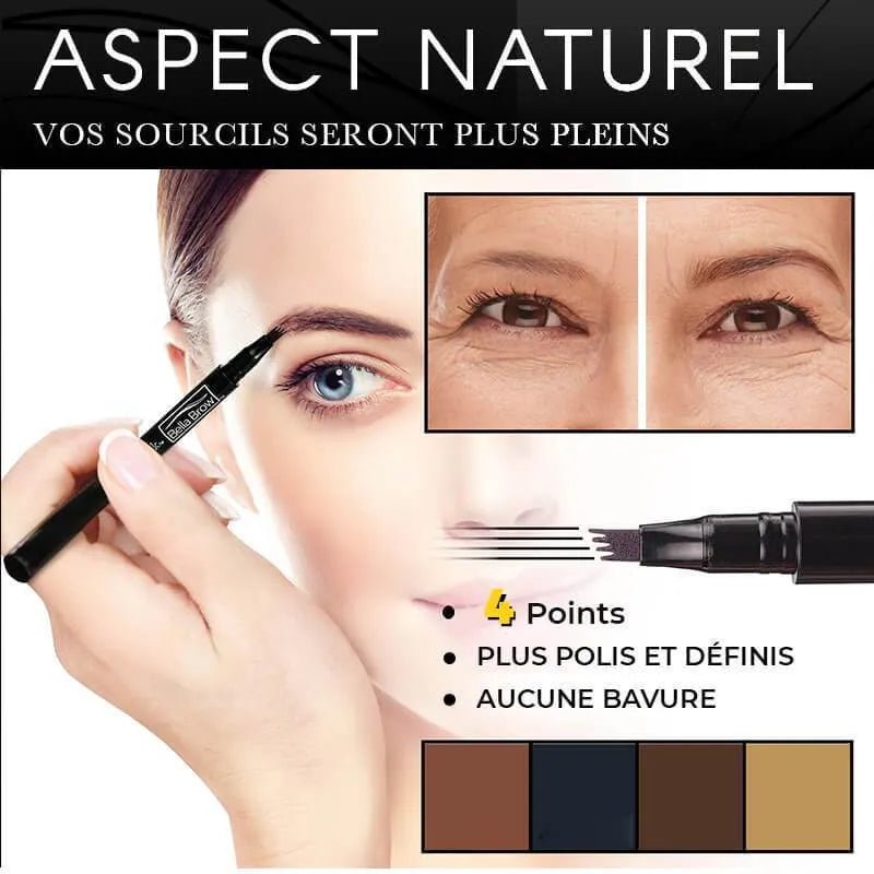 Stylo à Sourcils 4 Points - Lune de beauté